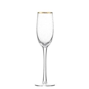 Classic champagneglas med dekorativ guldkant.